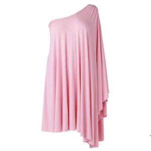 One Shoulder Kimono Mini Dress